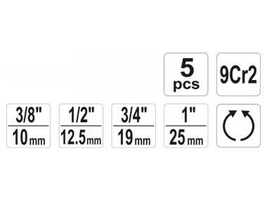 Csőmenetmetsző készlet 5 részes (3/8